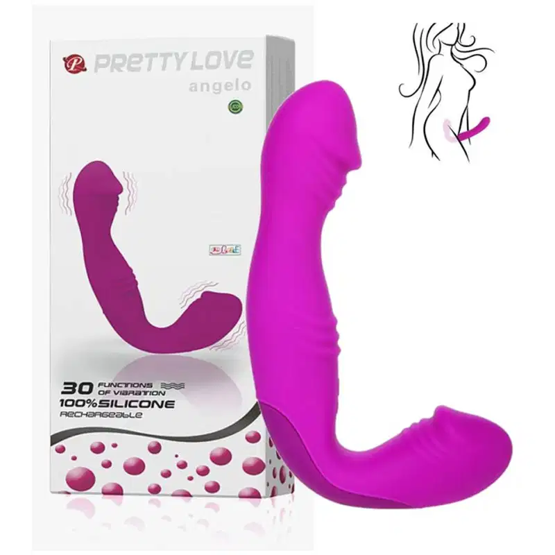 Vibrador Strapless  Angelo Pretty Love Recarregável 30 Niveis de Vibração