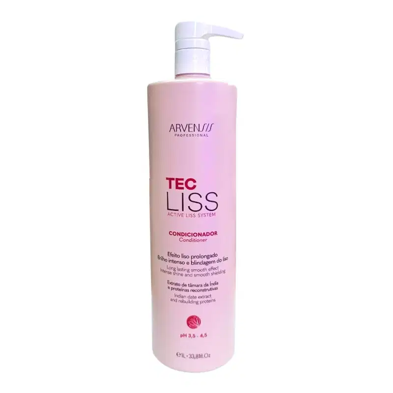 Kit Arvensis Tec Liss - Shampoo 1000ml + Condicionador 1000ml + Finalizador 120ml
