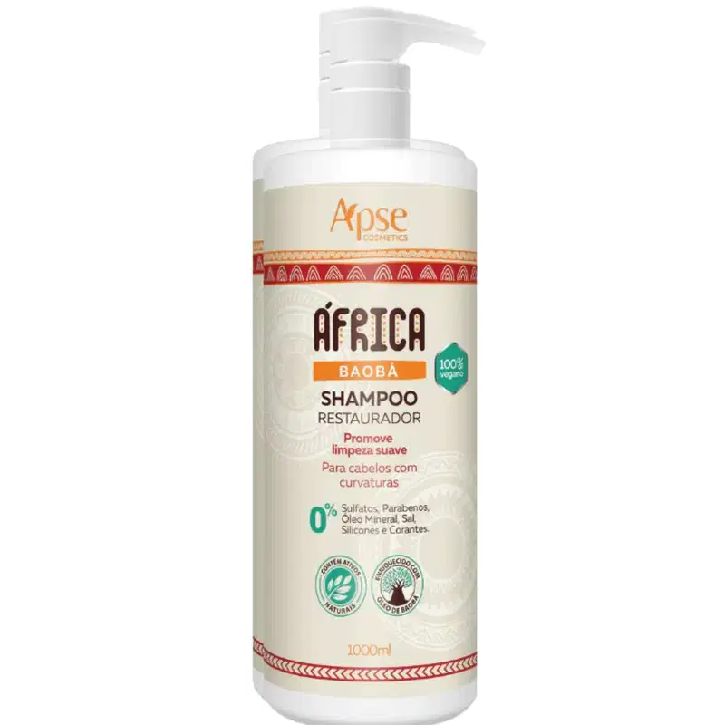Shampoo África Baobá Apice Restaurador Vegano Curvatura 1l