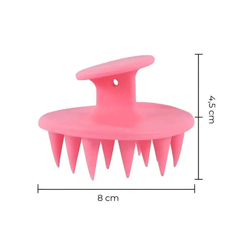 Escova Massageadora de  Silicone- Cabelo e couro cabeludo
