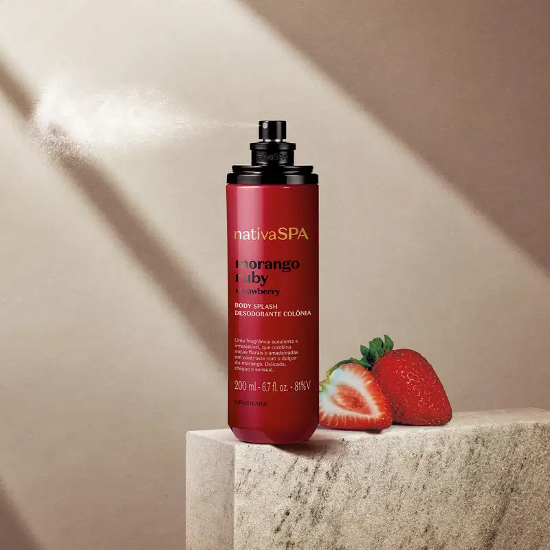 Nativa SPA Morango Ruby o Boticário - Body Splash Desodorante Colônia 200ml