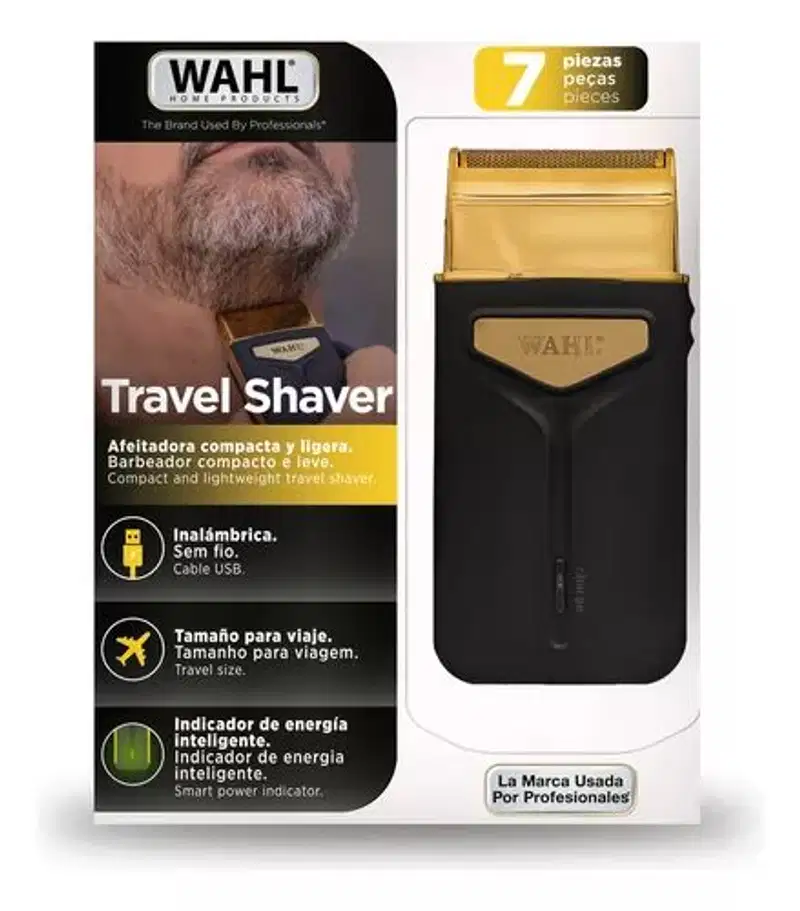 APARADOR DE BARBA PORTÁTIL TRAVEL SHAVER WAHL