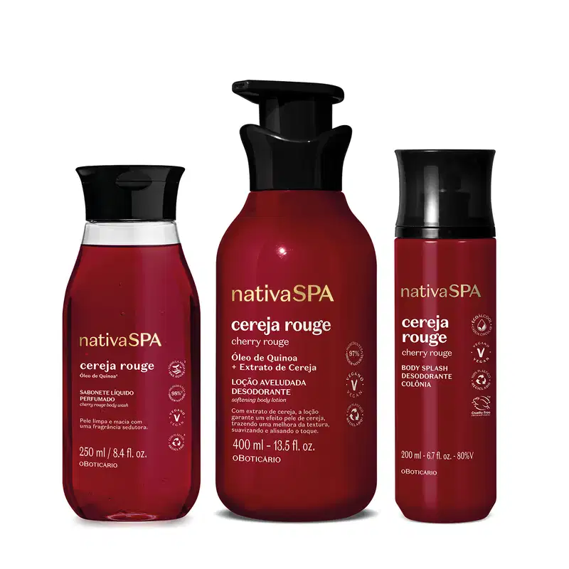 Combo Nativa Spa Cereja Rouge: Loção Corporal 400ml + Sabonete