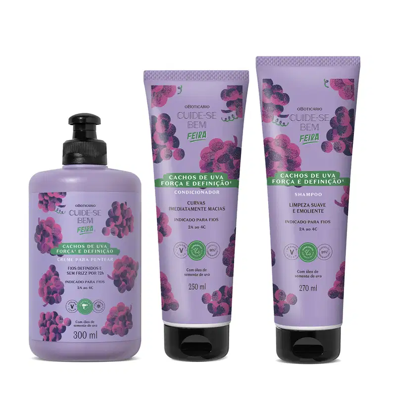 Kit Cuide-se Bem o Boticário Cachos de Uva Super (3 Produtos)