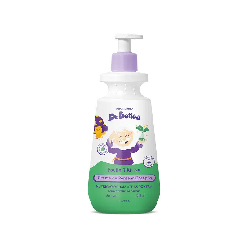 Combo Dr. Botica Cabelos Crespos 4 ABC: Shampoo  Infantil 400ml + Condicionador Infantil 400ml + Creme Para Pentear Infantil 350ml