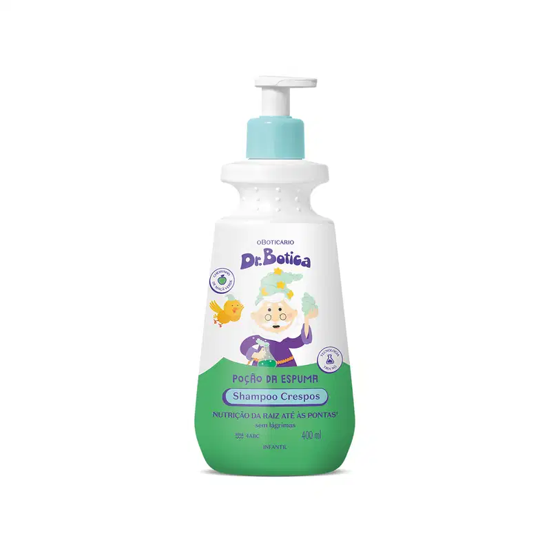 Combo Dr. Botica Cabelos Crespos 4 ABC: Shampoo  Infantil 400ml + Condicionador Infantil 400ml + Creme Para Pentear Infantil 350ml