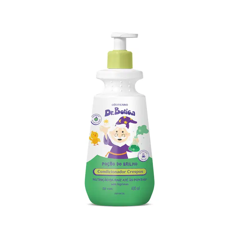 Combo Dr. Botica Cabelos Crespos 4 ABC: Shampoo  Infantil 400ml + Condicionador Infantil 400ml + Creme Para Pentear Infantil 350ml