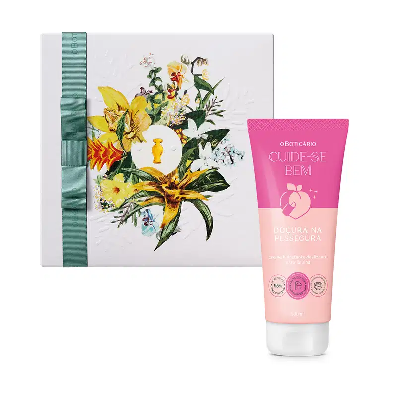 Kit o Boticário Cuide-se Bem Doçura na Pessegura + Caixa (2 Produtos)