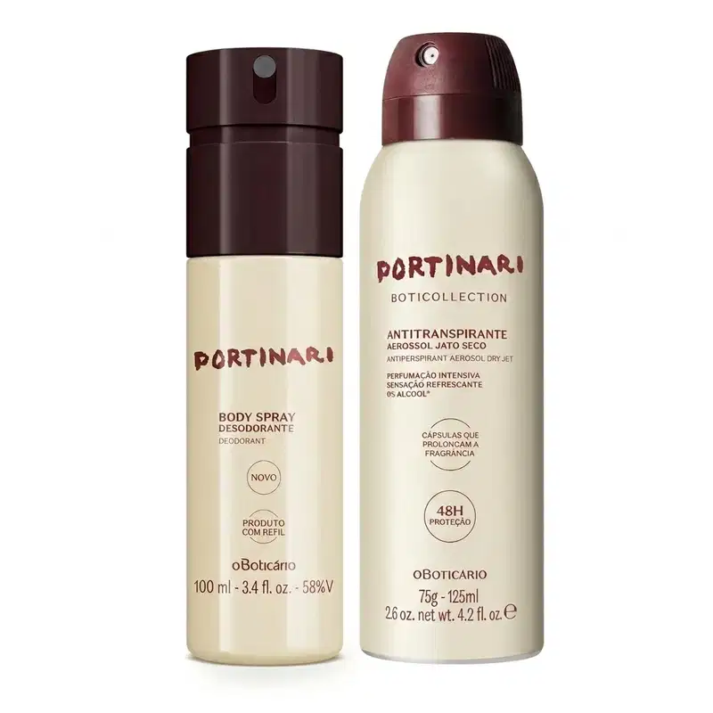 Combo Portinari: Body Spray 100ml + Desodorante Antitranspirante 75g