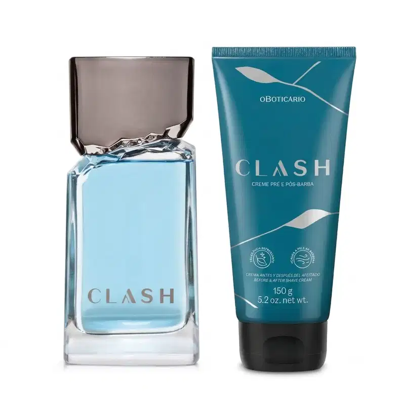 Combo Clash: Desodorante Colônia 100ml + Creme Pré e Pós-Barba 150g