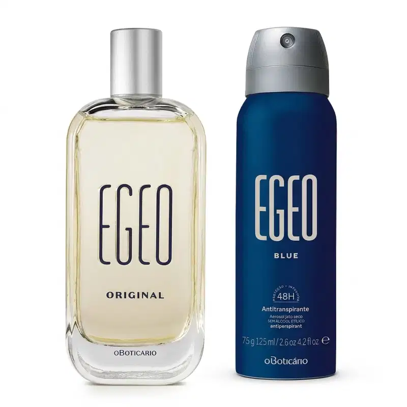Combo Egeo: Desodorante Colônia Original 90ml + Desodorante Antitranspirante Aerossol Blue 125ml