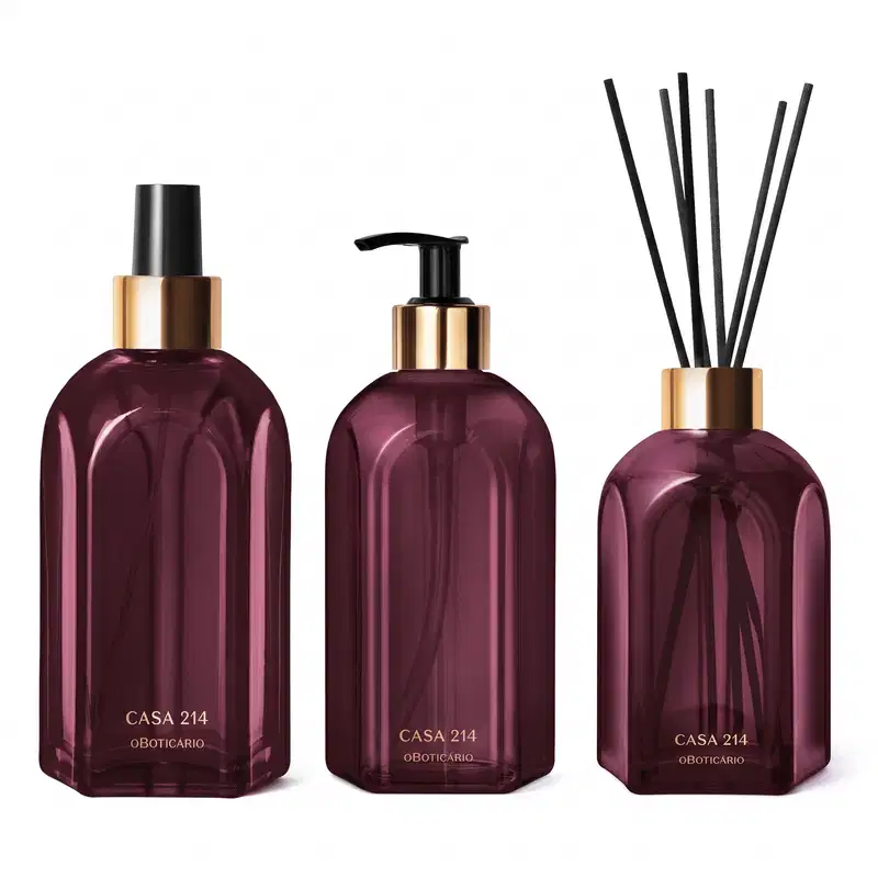 Combo Casa 214 Figo Magnífico: Aromatizador Spray 250ml + Sabonete Líquido 250ml + Difusor de Varetas 250ml
