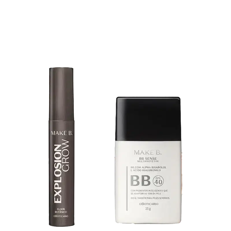 Kit Make B. Sense o Boticário - Cor 3 25g + Máscara Cílios Explosion Grow 10g