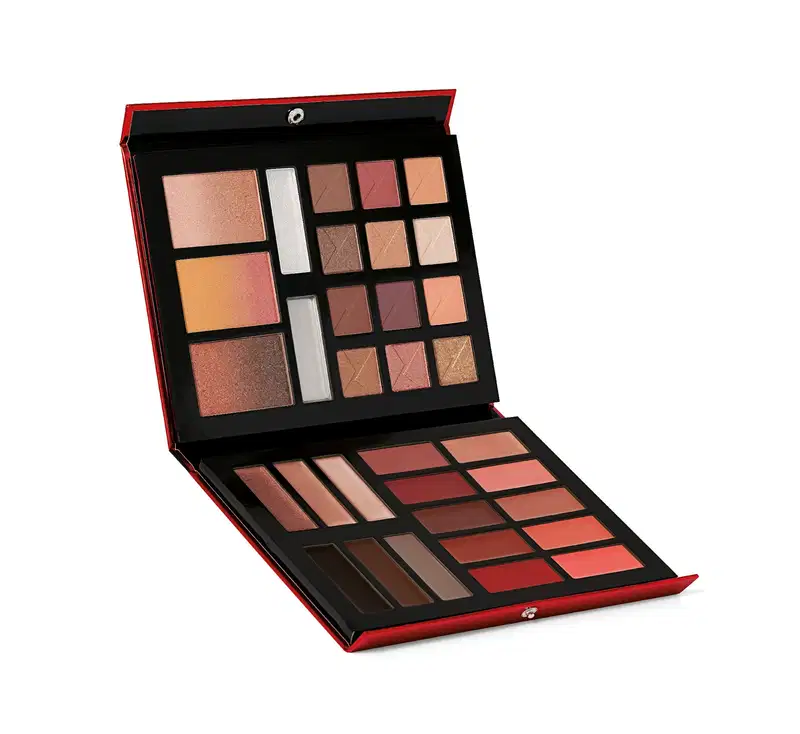 Combo Make B. Scandal: Paleta De Maquiagem Multifuncional 55,7g + Lip Tint Vermelho 7ml + Máscara de Cílios 10g