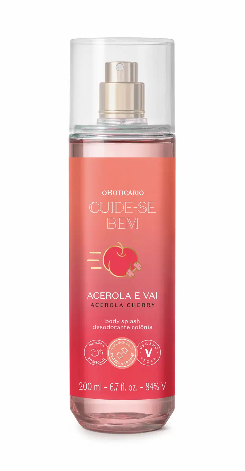 Combo Cuide-se Bem Acerola e Vai: Loção Hidratante 400ml + Body Splash 200ml + Bruma Hidratante Refrescante 110ml + Sabonetes