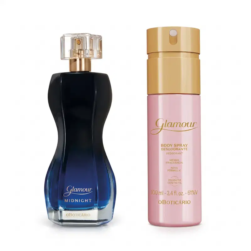 Combo Glamour: Desodorante Colônia Midnight 75ml + Body Spray 100ml