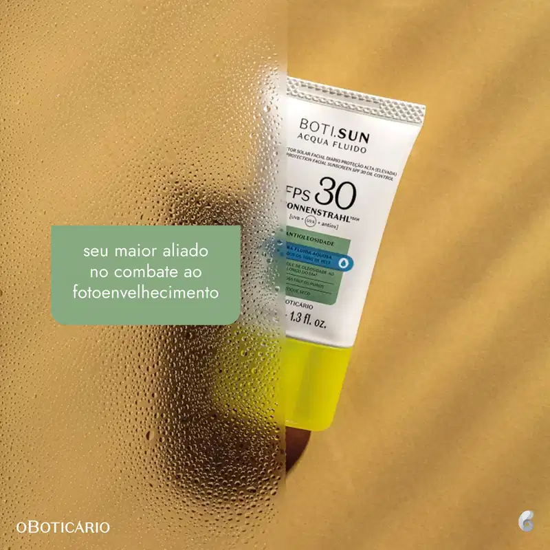 o Boticário Boti.Sun Acqua Fluido FPS30 - Protetor Solar Facial Antioleosidade 40ml