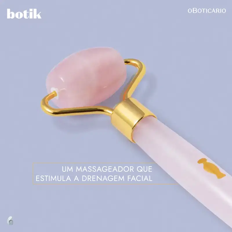 o Boticário Botik - Massageador Facial Rosa de Quartzo