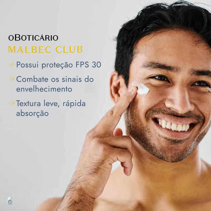 Malbec Club o Boticário - Creme Hidratante Facial 50ml