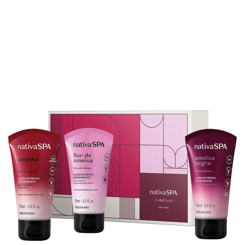 Kit o Boticário Nativa SPA Ameixa Mini (3 Produtos)