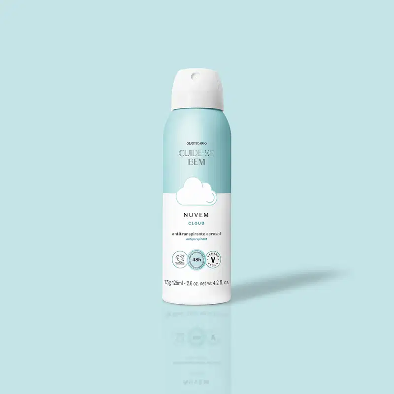 Desodorante Antitranspirante Aerosol Cuide-se Bem o Boticário Nuvem, 125ml.