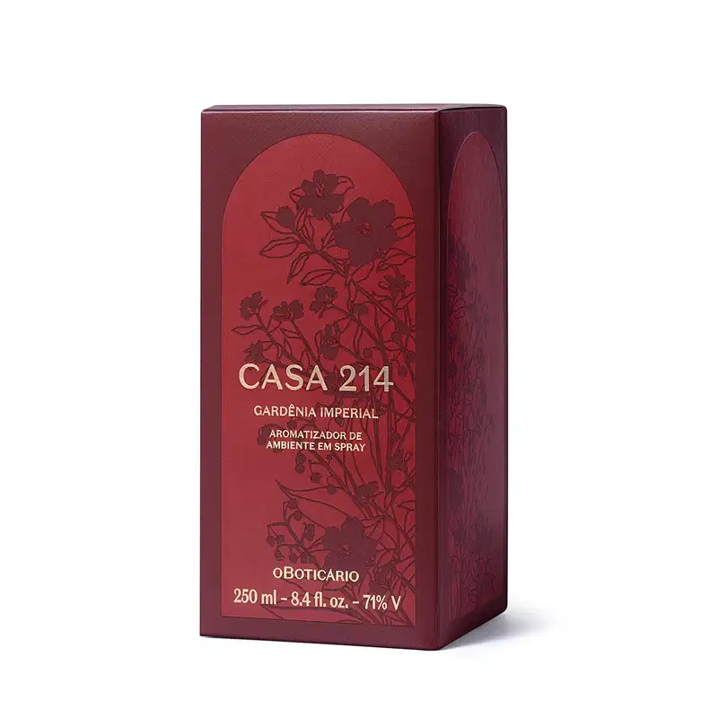 Casa 214 o Boticário Gardênia Imperial - Aromatizador de Ambiente em Spray 250ml