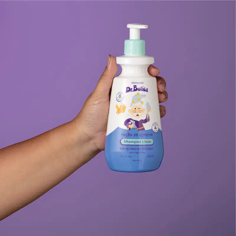 Dr.Botica o Boticário Poção da Espuma Cabelos Lisos  1A À 2C  - Shampoo Infantil 400ml