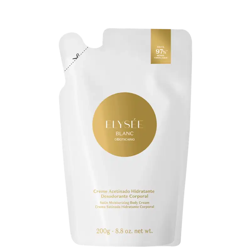 o Boticário Elysée Blanc Refil - Creme Acetinado Hidratante Desodorante Corporal 200g