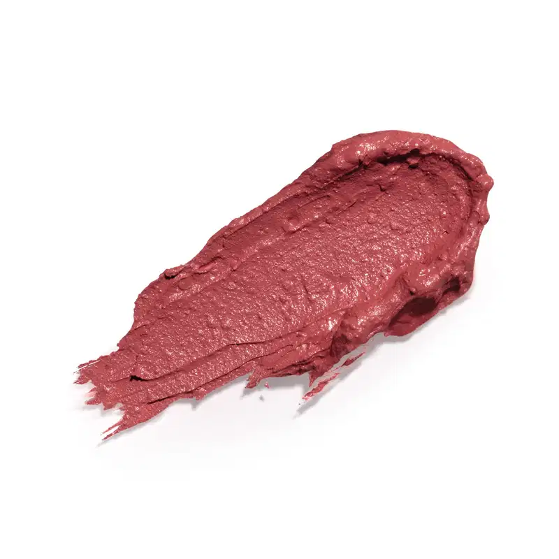 Textura cremosa e altamente pigmentada na cor rosa intenso do batom do Arraso da marca Intense.