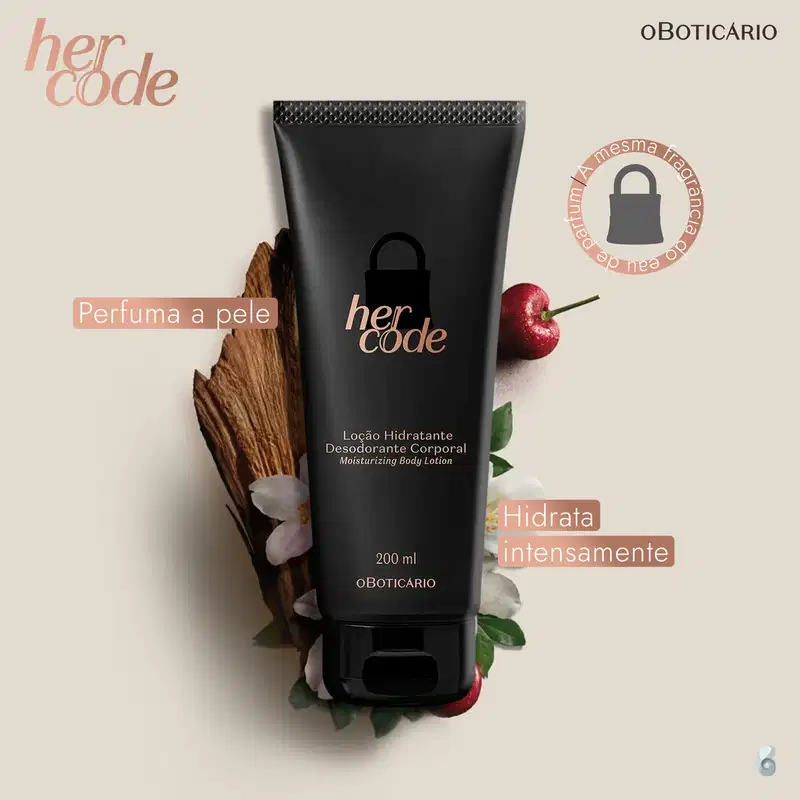 Her Code o Boticário - Loção Hidratante Desodorante Corporal 200ml