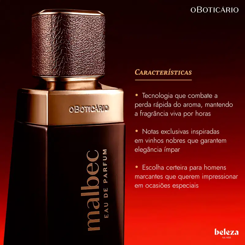 Malbec o Boticário - Eau De Parfum Masculino 90ml
