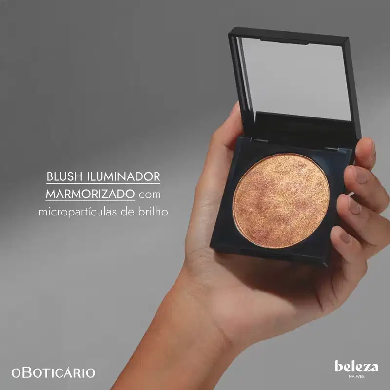 Make B. o Boticário Marble Shine Gold - Blush Iluminador 8g