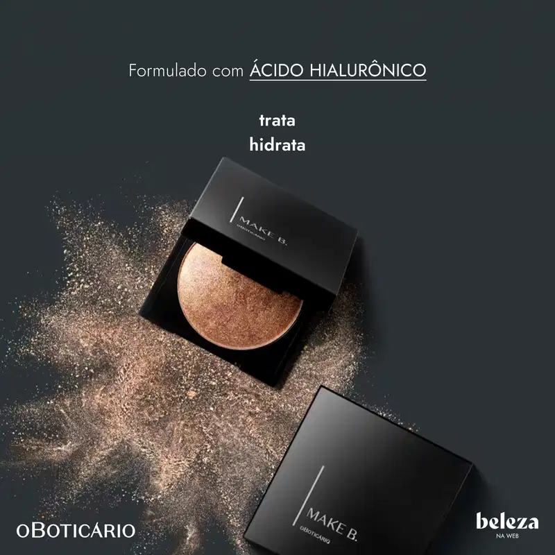 Make B. o Boticário Marble Shine Gold - Blush Iluminador 8g