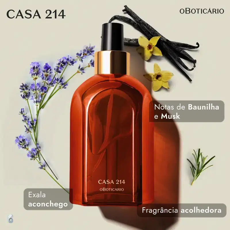 Casa 214 o Boticário Vanilla Sublime - Aromatizador de Ambiente em Spray 250ml
