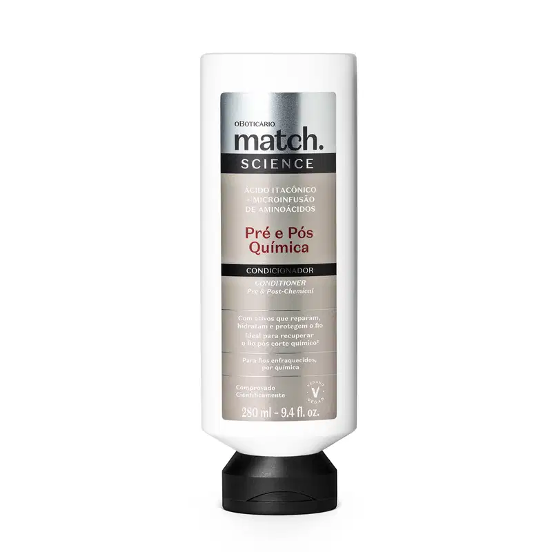 Match Science Pré e Pós-Química o Boticário - Condicionador 280ml