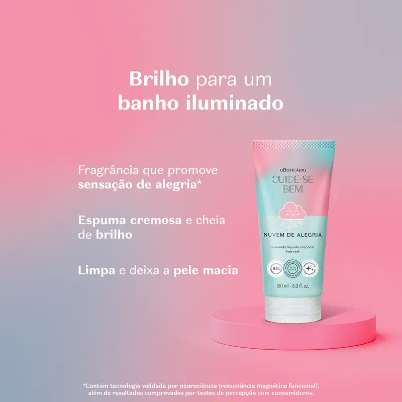 Cuide-se Bem o Boticário Nuvem de Alegria - Sabonete Líquido Corporal 150ml