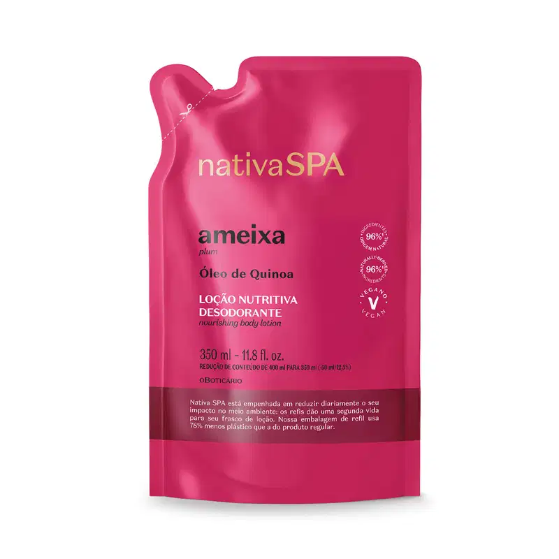 Refil Nativa SPA Loção Desodorante Hidratante Corporal Ameixa 350ml