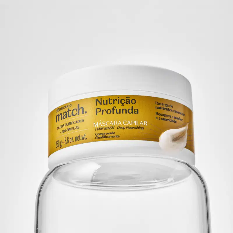 Match. Nutrição Profunda o Boticário - Máscara Capilar 250g