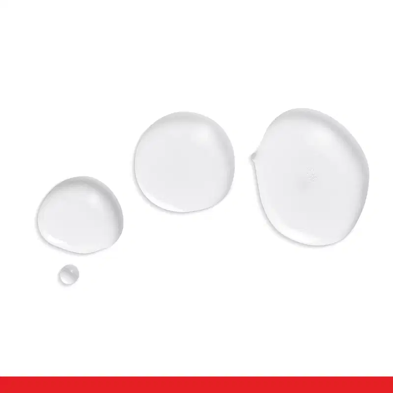 Três esferas transparentes de diferentes tamanhos com superfície lisa e brilhante, sugerindo uma textura aquosa.