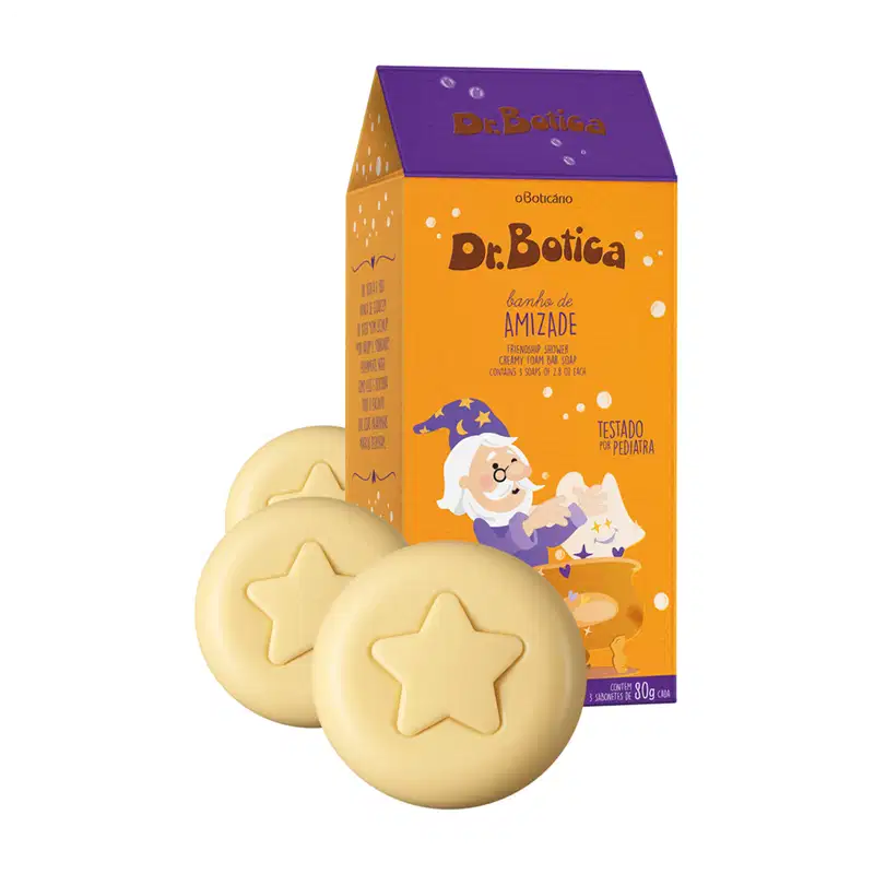 Sabonete Barra Trio Dr. Botica Banho De Amizade 80g cada