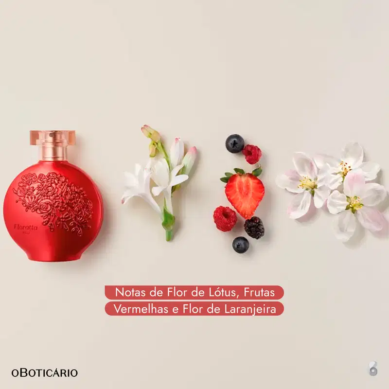 Floratta Red o Boticário - Desodorante Colônia Feminino 75ml
