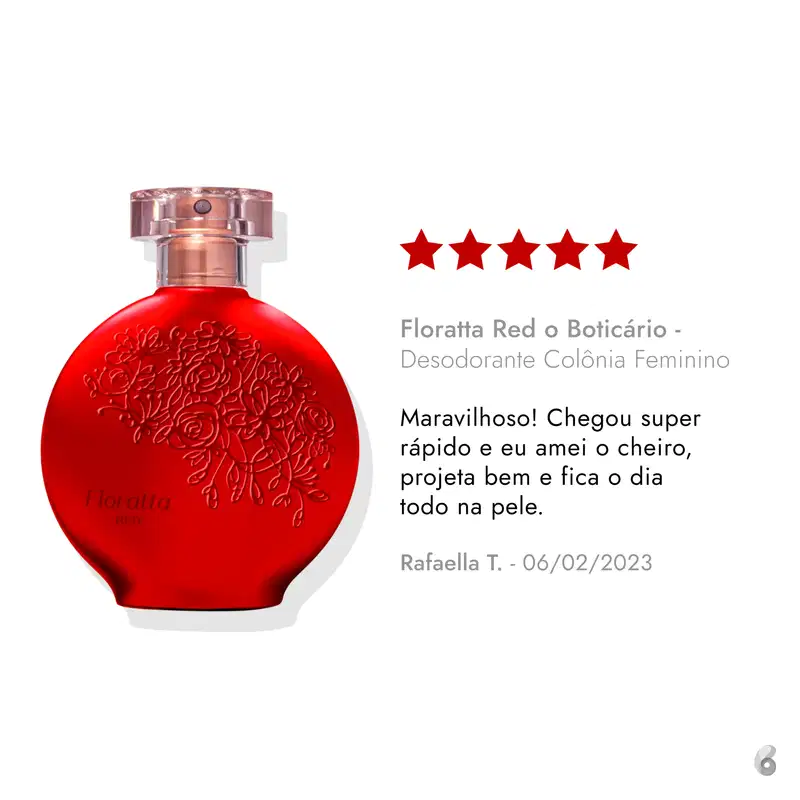 Floratta Red o Boticário - Desodorante Colônia Feminino 75ml