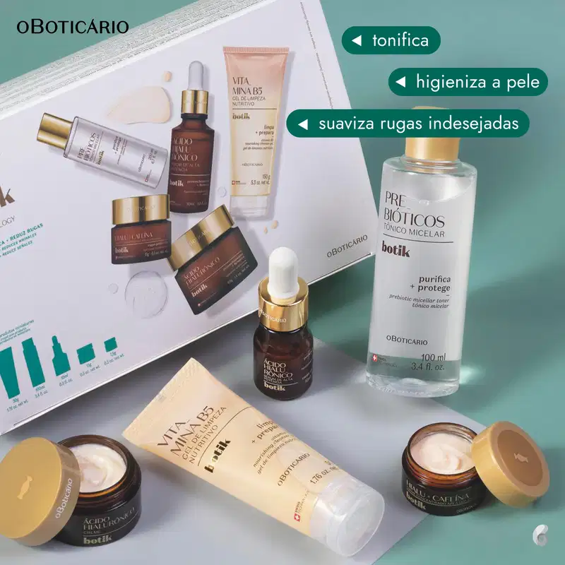 Kit o Boticário Botik Linha Facial Completo (5 Produtos)