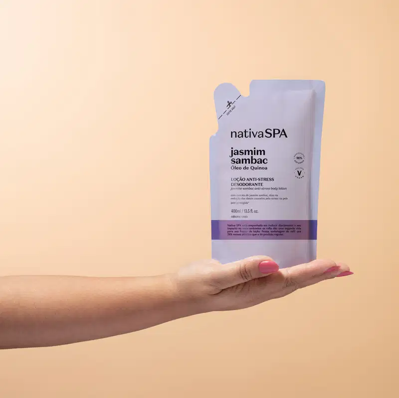 Refil Loção Hidratante Desodorante Corporal Anti-stress Nativa SPA Jasmim Sambac 400ml