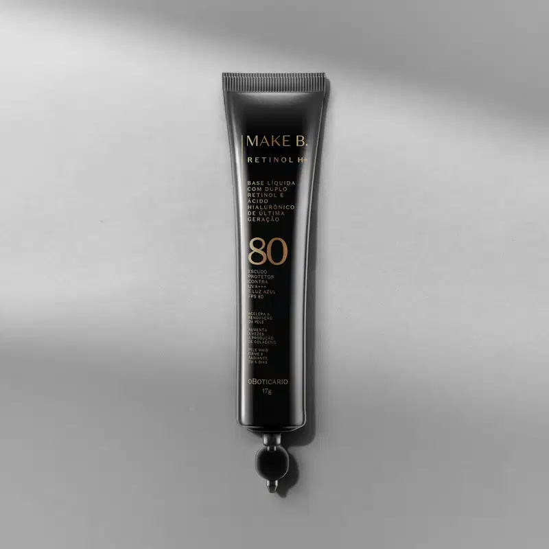 Refil Base Líquida Cor 75 com FPS 80 Make B. Retinol H+ 26g
