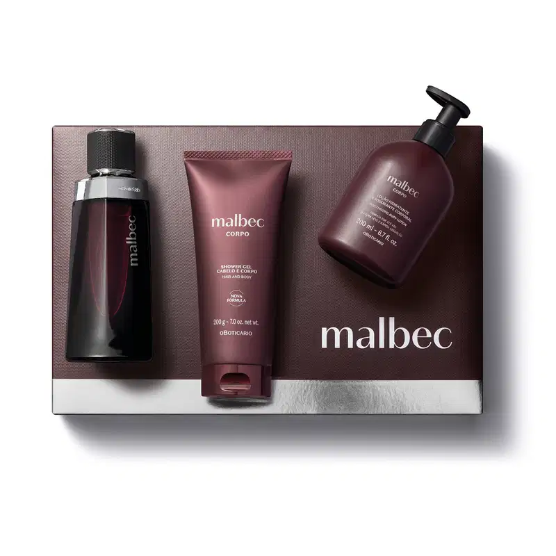 Conjunto Malbec Especial o Boticário (4 Produtos)