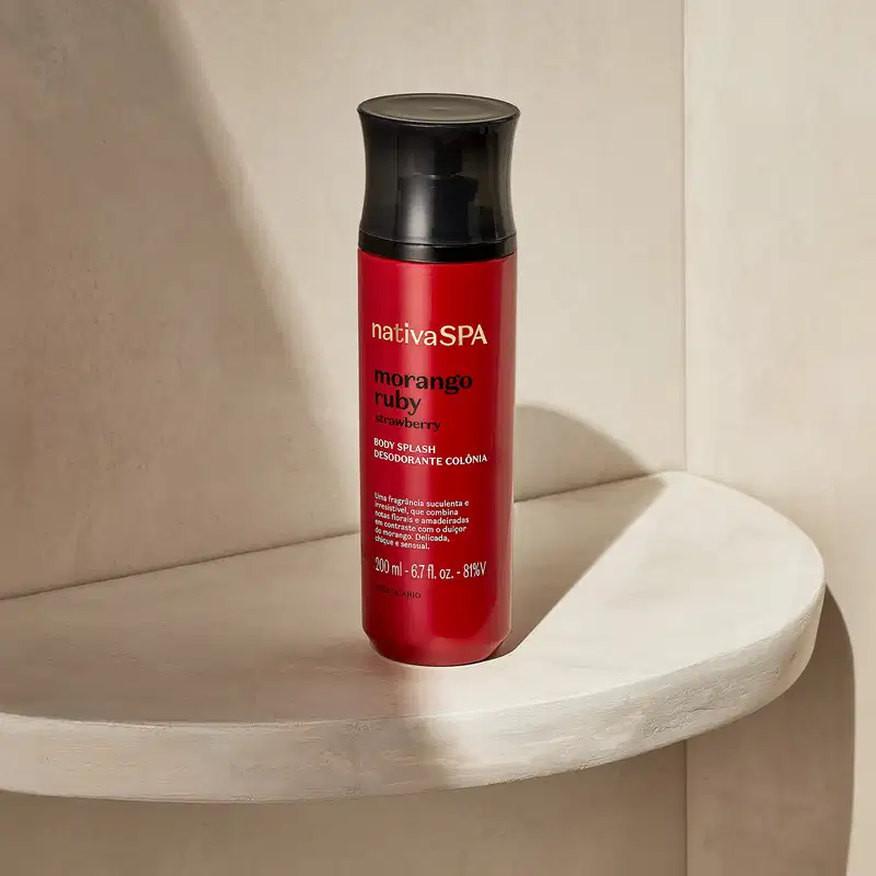 Body Splash Desodorante Colônia Nativa SPA Morango Ruby 200ml