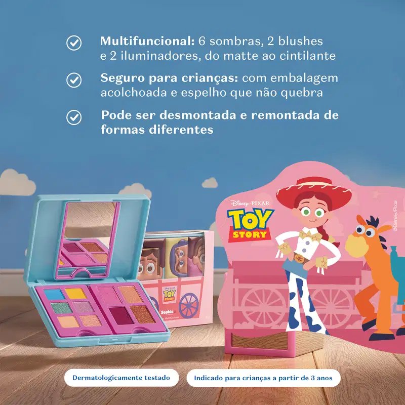 Paleta De Maquiagem Multifuncional Sophie Toy Story Memórias Felizes 10g