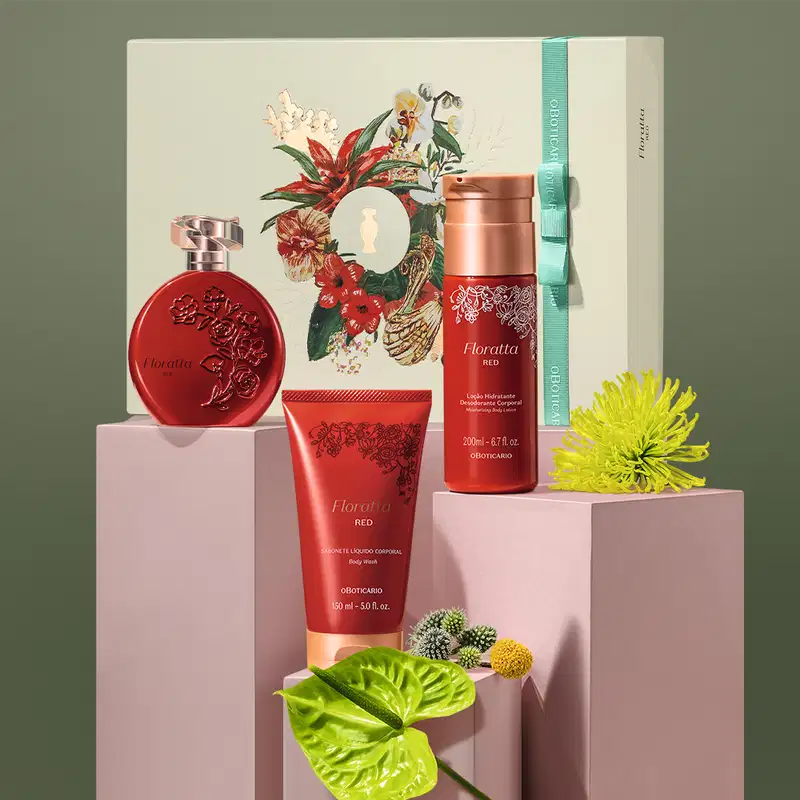 Conjunto Floratta Red o Boticário Presente Dia Das Mães (3 Produtos)