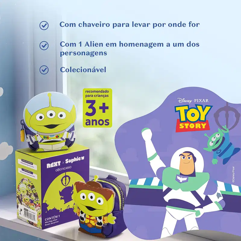 Sophie Toy Story Alien Remix Surpresa o Boticário - Mini Bag